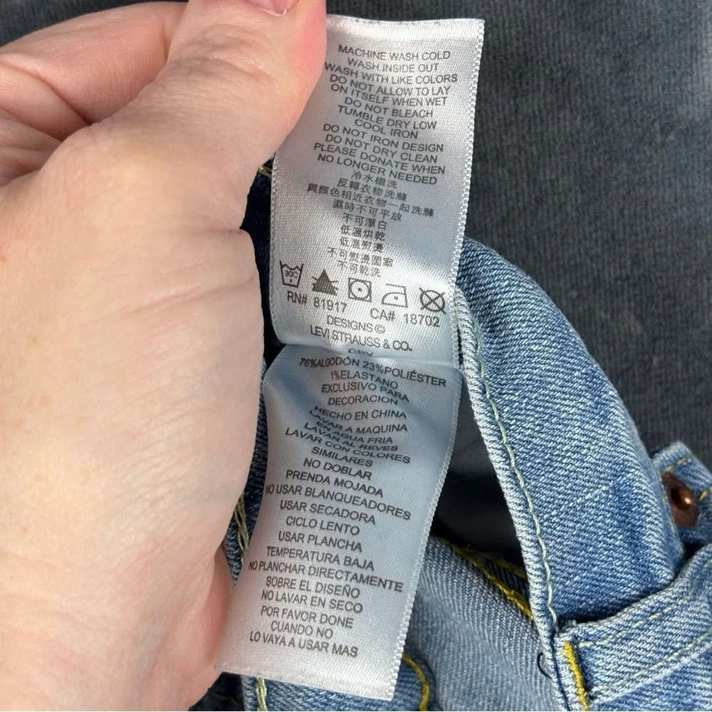 Levi's 511 Slim Straight Leg Light Blue Jeans Sz 18 REG (29 x 29)